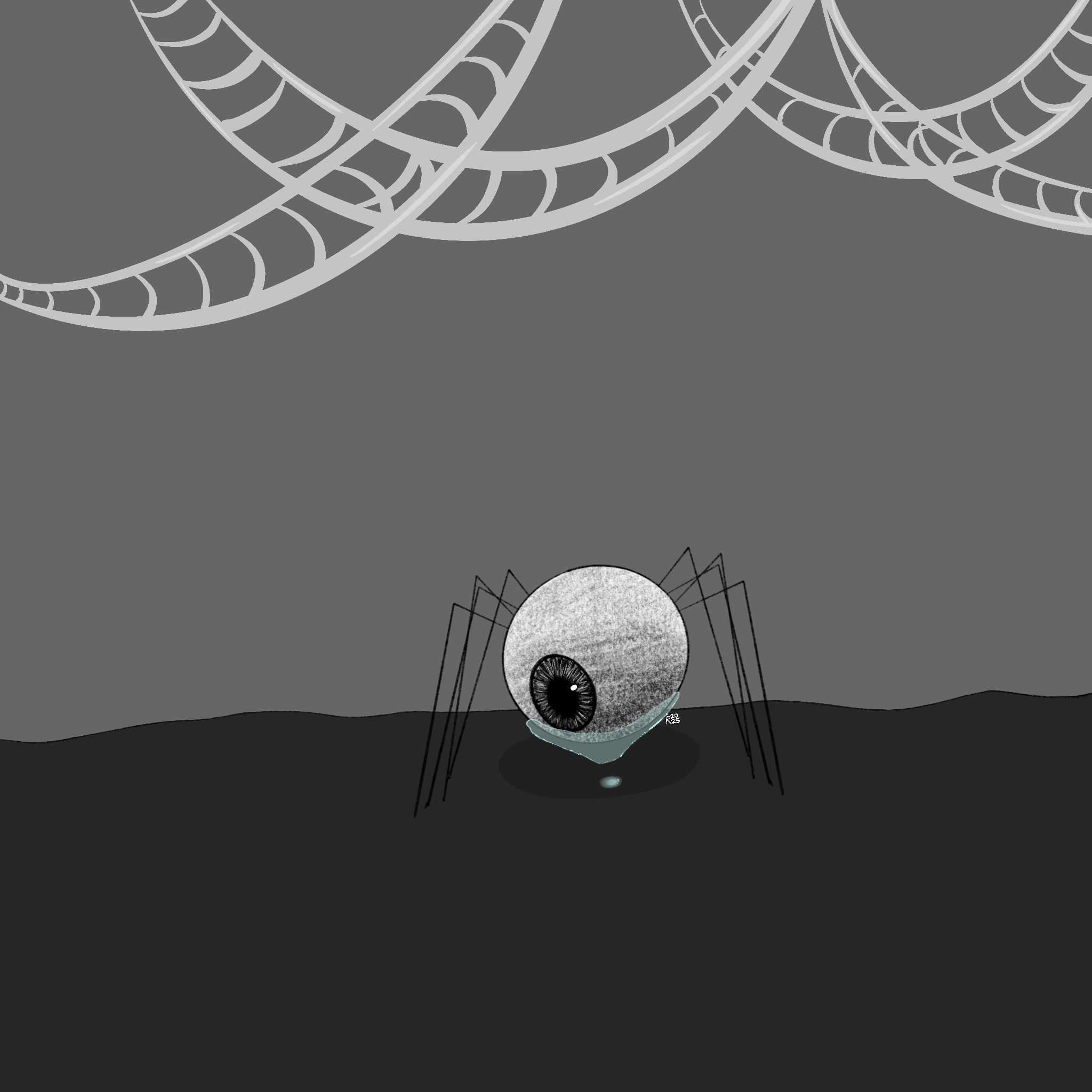 Baby Eye-Spider Alone Drawing
