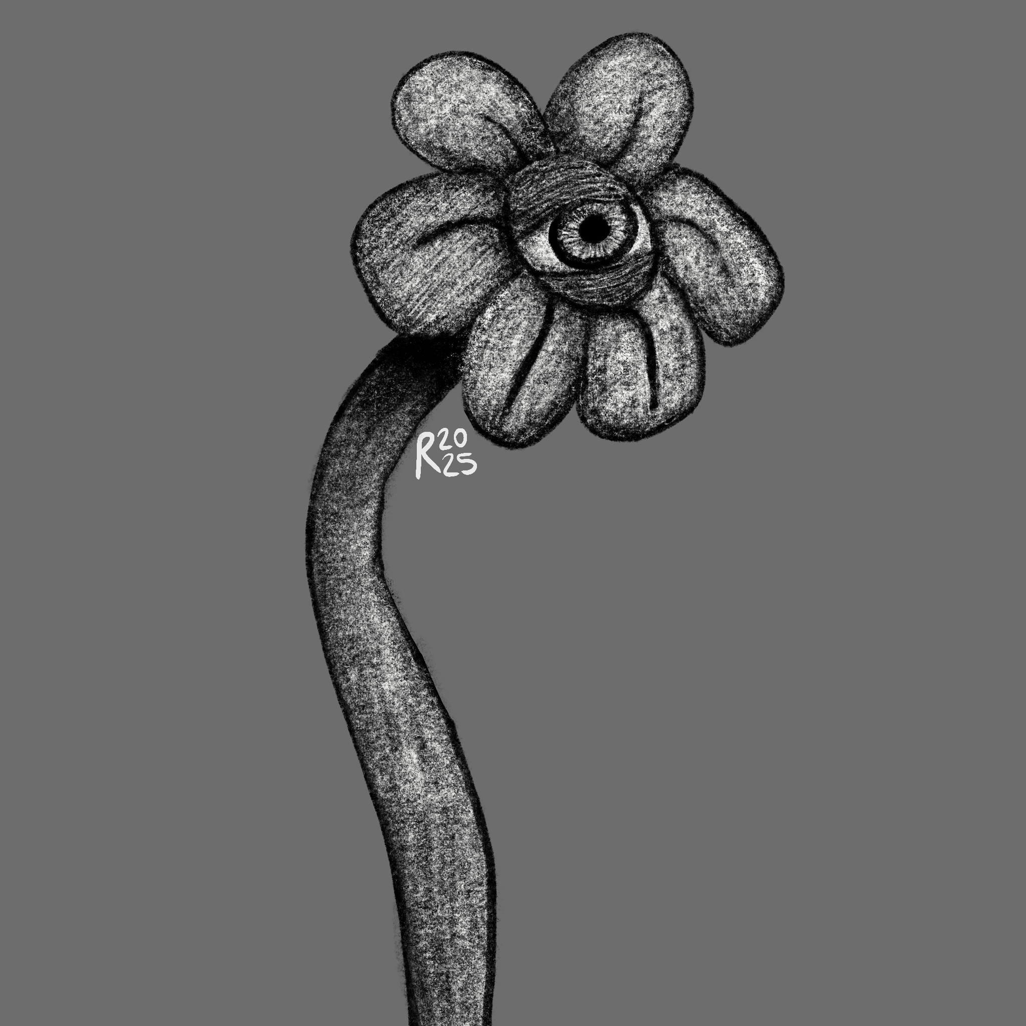 Flower w/ Eye Drawing