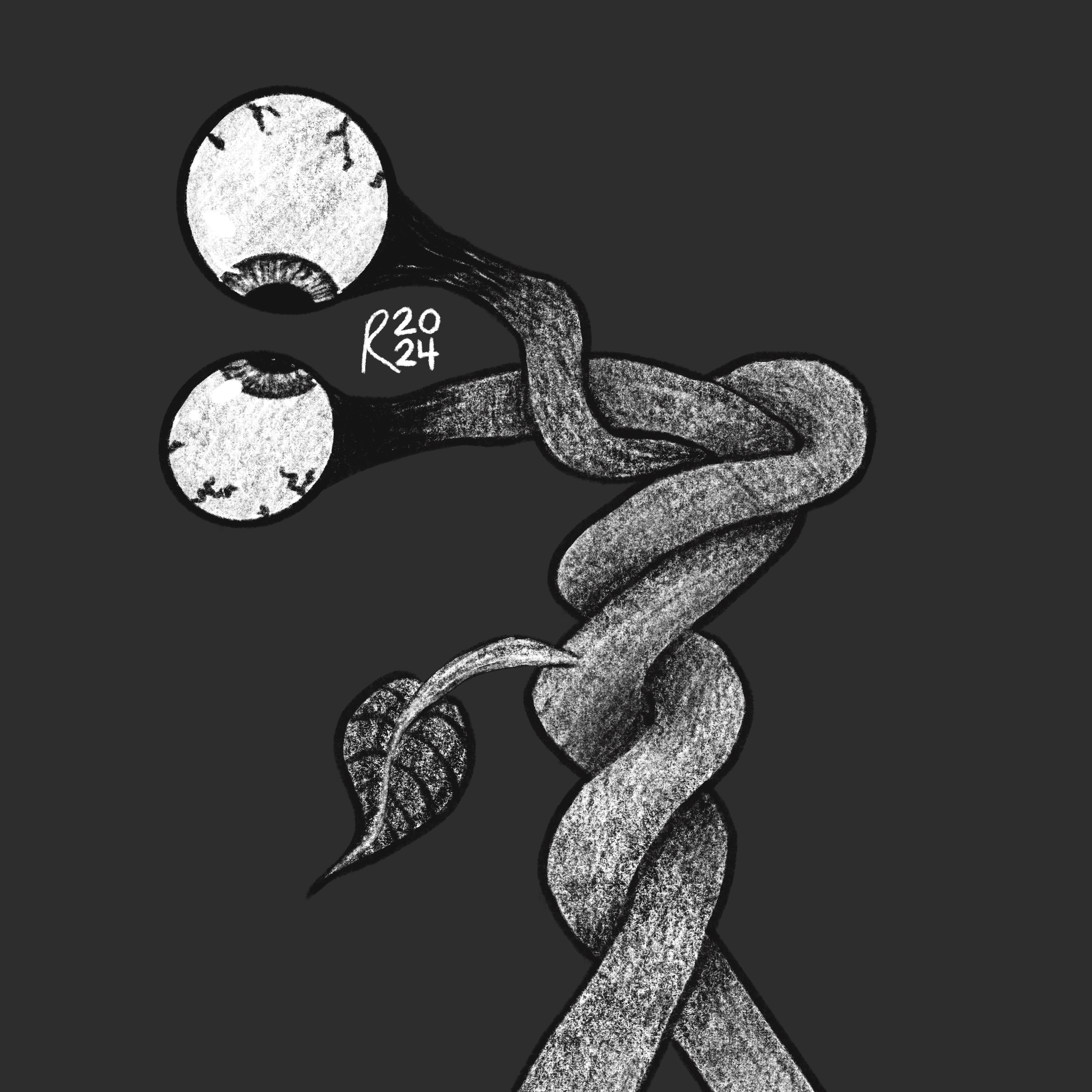 Eye Vines in Love Drawing