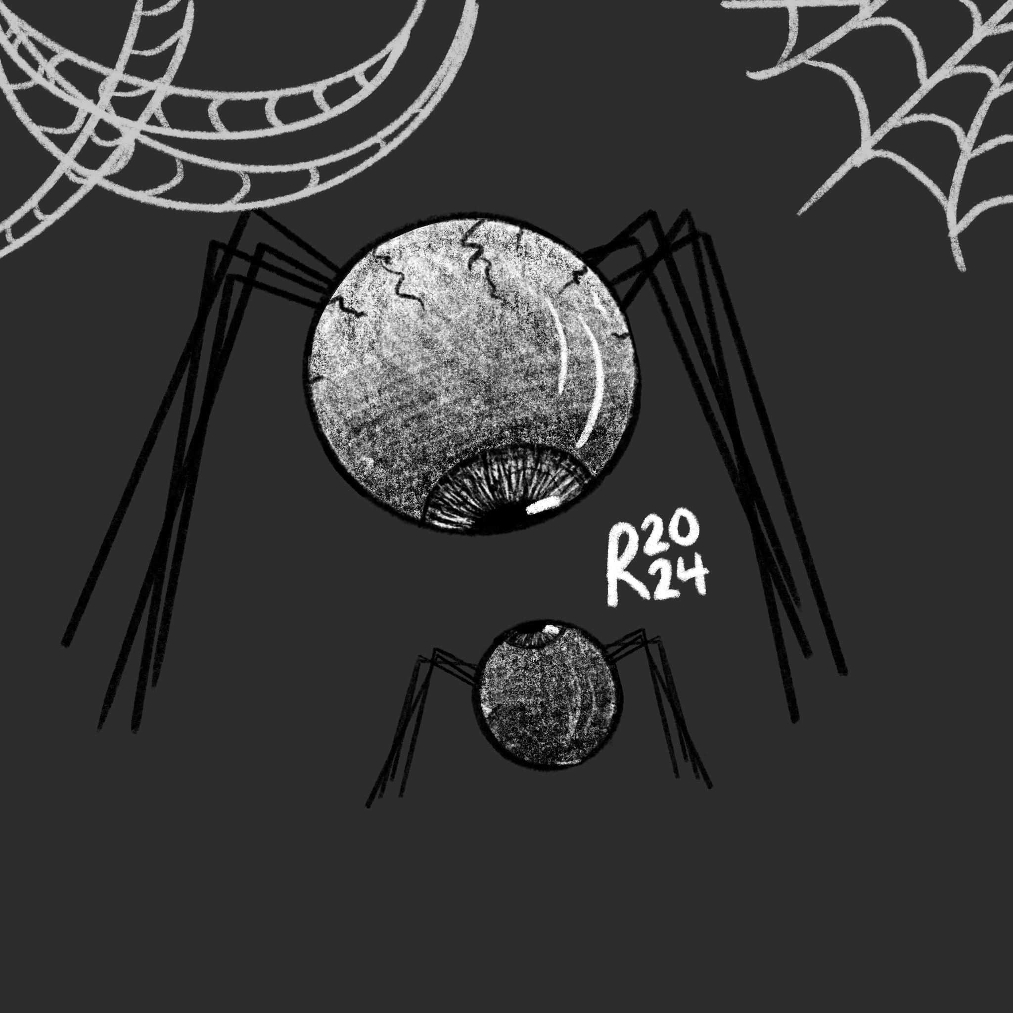 Spider Baby & Parent Drawing